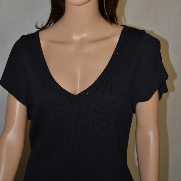 ST. JOHN EVENING/COLLECTION  BY MARIE GRAY BLACK SPANISH-STYLE SKIRT SET SIZE 8 - Picture 3 of 8